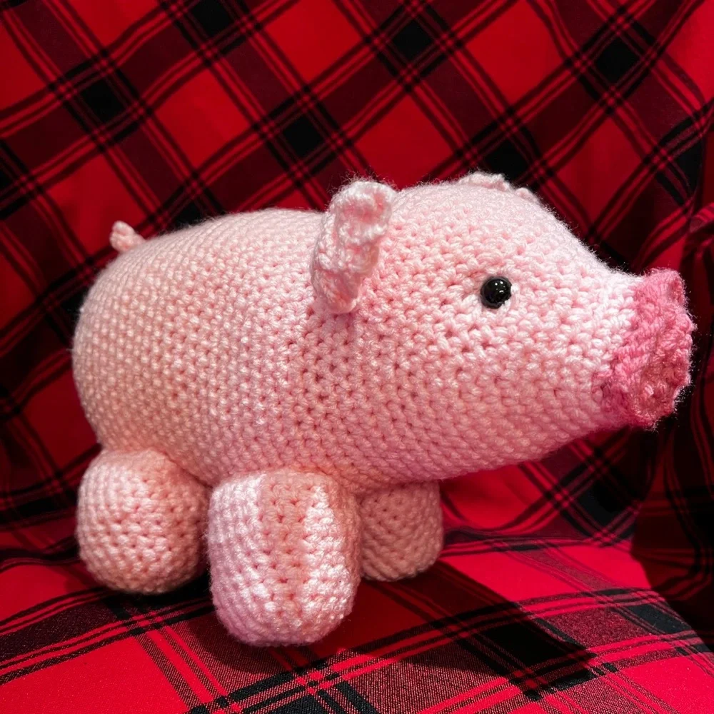 Hand Crocheted Charlotte the Piggy Stuffed Animal!